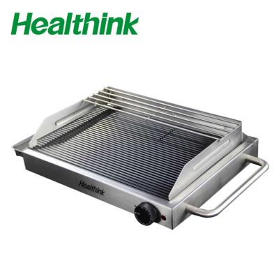 China Detachable Portable Electric Automatic Contact Grill Barbecue Groove China Oil Collector Glass Grill CHG-A12S2 for sale