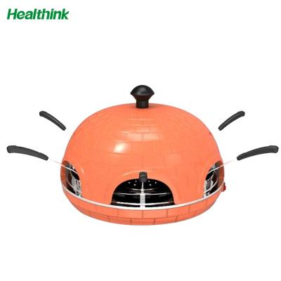 China New Easily Assembled Round Electric BBQ Pizza Oven Indoor Pizza Oven 6 Person Pizza Dome for sale