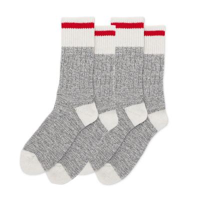 China Gray Wool Socks With Red QUICK DRY Stripe for sale