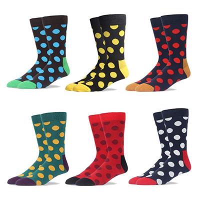 China Novelty Fashion Anti Polka Dots Logo OEM Bamboo Socks 100% Custom Made Bamboo Fiber High Quality Bacterial Colorful Organic Men QUICK DRY Socks for sale