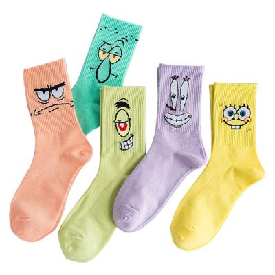 China New Trend Fancy QUICK DRY Tube Popular Cartoon Anime Printed Knitting Socks for sale