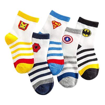 China Wholesale Breathable Custom Design Kids Cute Kids Beanies 100%Cooton Girl White School Teen Boy Beanies Kids Cartoon Crew Sock for sale