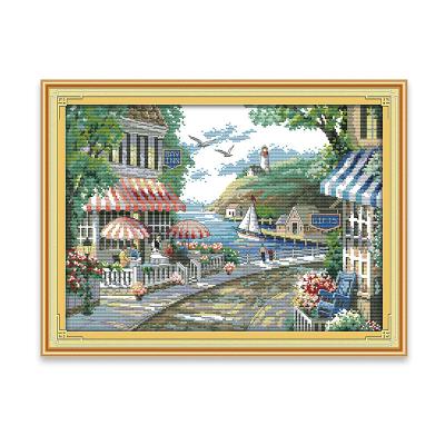 China Europe Cross Stitch Kit Unzip Cross Stitch Diy Set Embroidery Beginner Kit Resort Patterns for sale