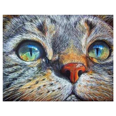 China Wholesale Custom Style DIY 5D Home Style Animal Diamond Dropshipping Home Decoration Wall Art Picture Cat Waterproof+ECO-Friendly Diamond Painting Kits for sale