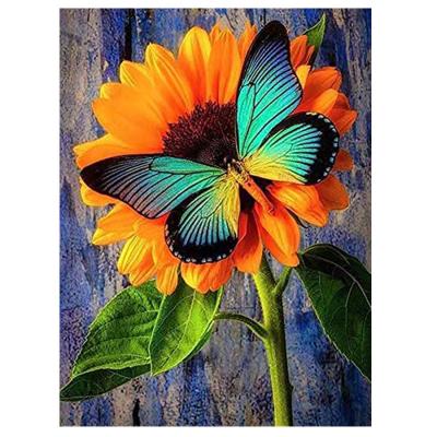 China Wholesale Custom Flower and Butterfly 5d Diamond Painting Art Home Decoration Kits Waterproof+ECO-Friendly DIY Diamond Painting Dropshipping Mosaic Wall for sale