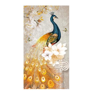 China Modern Living Room Home Decor Eco-friendly Home Wall Art Golden Peacock DIY Diamond Painting for sale