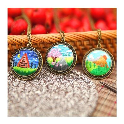 China Europe Cross Stitch Embroidery Set Sweater Chain Sewing Set With Embroidery Hoop Handmade Arts Opens Ornament Sewing Gift for sale