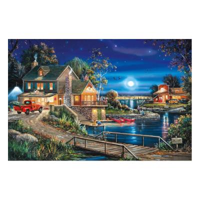 China Wholesale Dropshipping DIY Cross Stitch Kit Embroidery Summer Night Scenery Home Wall Art Cross Stitch Kits DIY for sale