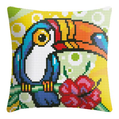 China Dropshipping DIY Cross Stitch Pillow Europe Wool Embroidered Stitch Home Decoration Wholesale Cross Bird Home Embroidery Kits for sale