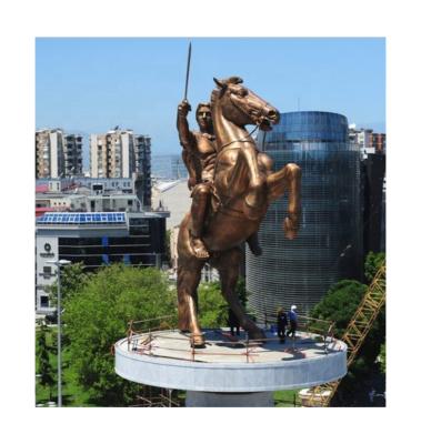 China Europe Statue Man Riding Horse Knight Art Bronze Statue For Outdoor for sale