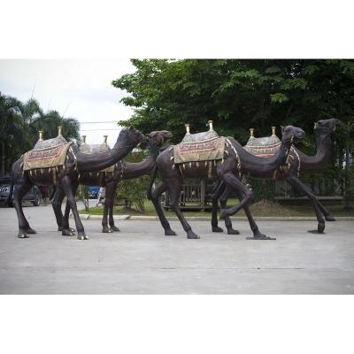 China Europe sculpture natural bronze outdoor garden ornament camel bronze iandian statue for sale