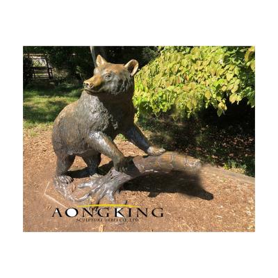 China Europe hot sale life size bronze bear statue for outdoor ornament for sale