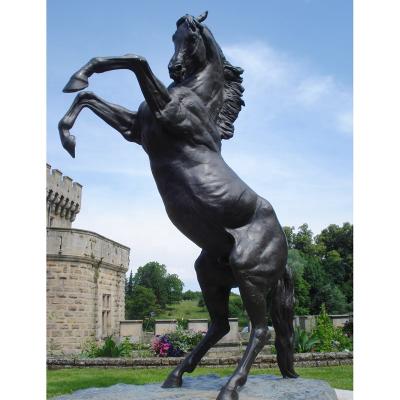 China Resin Bronze Standing Statue Europe Horse Statue Color Horse Animal Figurine for sale