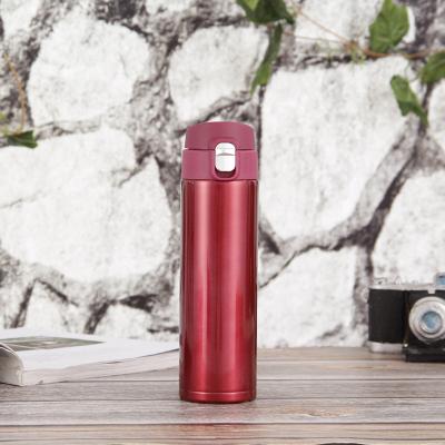 China BusinessVaccum PORTABLE One-Click Upright Cup Double Wall 304 Stainless Steel Thermal Water Bottles for sale