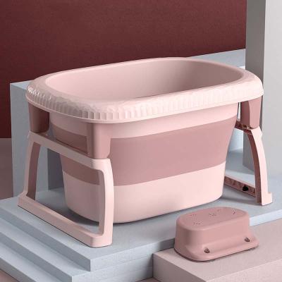 China Portable Folding Baby Swimming Newborn Bathtub Set with Stand and Chair for Baby and Kids for sale