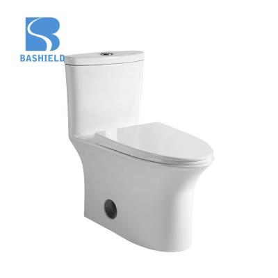 China Double-Flow One-Piece Floor-Mounted White Exclusive Color Ceramic Toilet Bathroom for sale