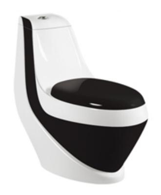 China Double-Flow Luxury Ceramic Bathroom Sanitary Ware Toilet Middle East Colored Toilet Black Toilet for sale