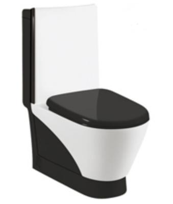 China Double-flush Luxury Ceramic Bathroom Sanitary Ware Toilet Middle East Wash Down Black Toilet for sale