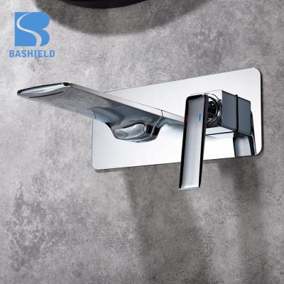 China Square Basin Faucets Mixer Tap Wall Mount Bathroom Basin Metered Toilet Faucet for sale