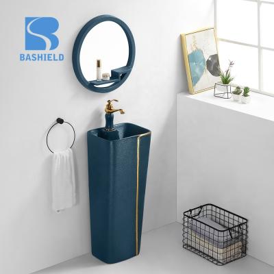 China Modern Wash Basin Sanitary Ware Sinks Modern One Piece Wash Basins for sale