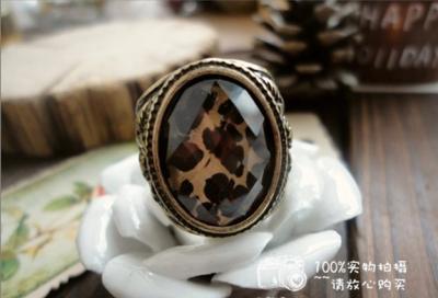 China Fashion Jewelry leopard print ring vintage style for sale