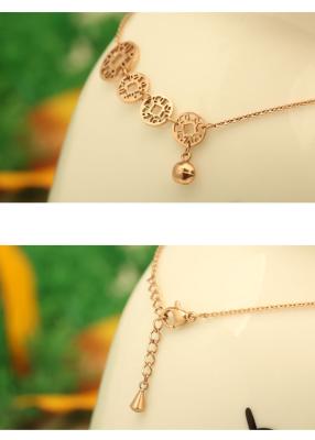 China Fashion women jewelry titanium steel anklet rose gold plated for sale