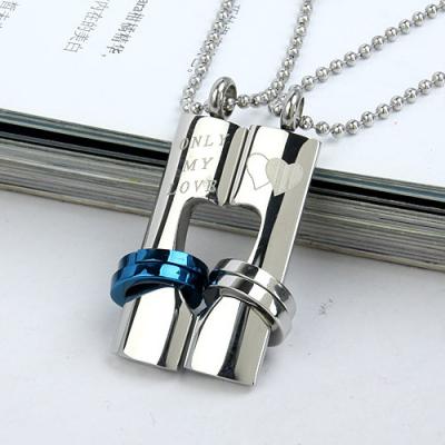 China Fashion couples jewelry stainless steel pendant necklace couples necklaces for sale