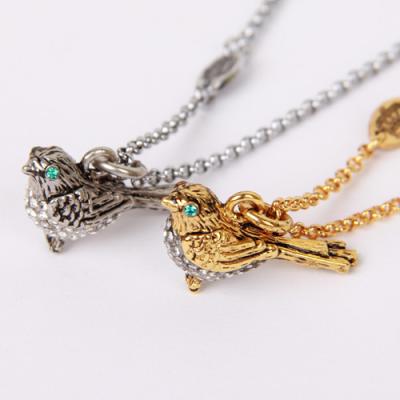 China Fashion brand jewelry Juicy Couture necklace parrot pendant necklace jewellery wholesale for sale