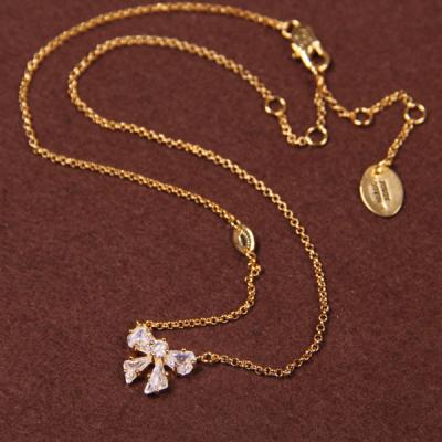 China Fashion brand jewelry Juicy Couture necklace diamond butterfly pendant jewelry wholesale for sale