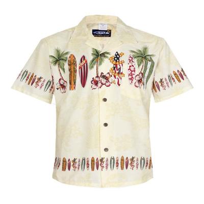 China Sportwear Mens Summer Beach Printed Hawaiian Short Sleeve Shirts Floral Beach Shirts For Mens Short Sleeve for sale