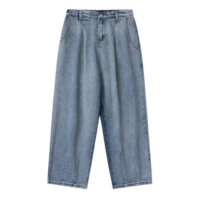 China QUICK DRY Breathable Straight Loose-Fitting Washed Jeans Denim Jean Baggy Pant For Men for sale