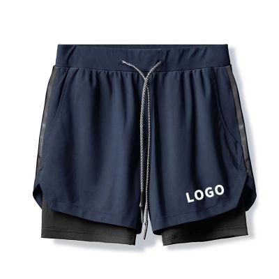 China Anti-wrinkle 2022 New Two-in-One Double-Layer Sports Running Jogger Basketball Training Casual Cycling Shorts for sale