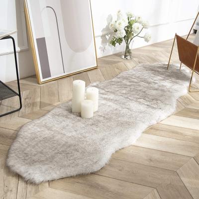 China Soft Faux Sheepskin Europe Style Faux Sheepskin Blanket Faux Fur Floor Rug Non Slip Luxury Home Rugs High Quality Soft Sheepskin for sale