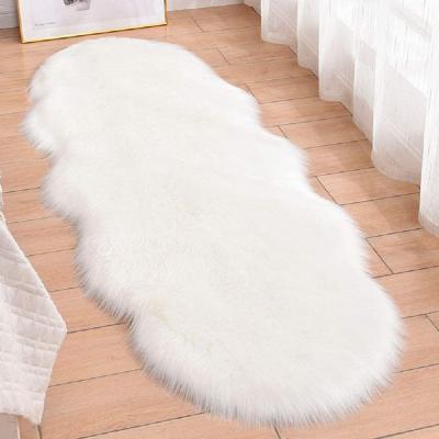 China Europe Style Faux Sheepskin Chiffon Blanket Faux Fur Floor Rug Non Slip Luxury Home Popular Soft Faux Sheepskin for sale