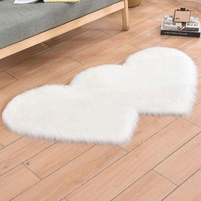 China America's Popular Style Faux Sheepskin Floor Mat Rug Faux Fur Floor Rug Non Slip Luxury Non Slip Carpet for sale