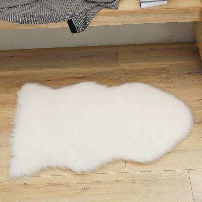 China European Popular Style Faux Sheepskin Floor Mat Rug Faux Fur Floor Rug Non Slip Luxury Carpet for sale