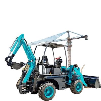 China Excavating and loading 2200kg Earth-moving Construction Building Machinery New Design Earth moving multi function New Mini Backhoe Excavator Loader for sale