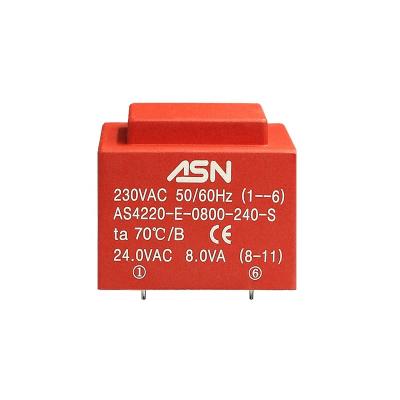 China EI42 9.0VA Power Input 400v Output 220v PCB Mount Step Down Power Encapsulated Transformer for sale