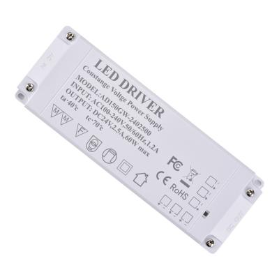 China Cb Series 24v2.5a Constant Voltage Dimmable Led Driver 60w Adapter Driver Power Supply For Led Light 155* 55* 22MM for sale