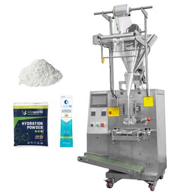 China Condimentos sugar auger filling powder machine 3 side sealed sachet packing machine with printer for sale