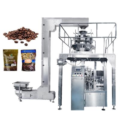 China multifunction multihead weigher Rotary Premade Pouch Nitrogen crisps beef jerky thermal Packaging Machine for sale