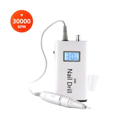 China Nail Beauty Products 30000 RPM Portable Rechargeable Electric Manicure Pedicure Drill Nail Form Buffing Tools Design For Salon Home Use for sale