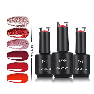 China Eco - Friendly Nail Polishes Set 8 Colors Light Pink Red Brown Series Nude Gel Nail Polish for sale