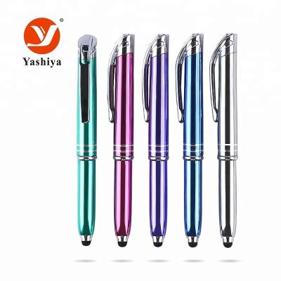 China Promotional Pen Promotional Multifunctional Touch Stylus Ball Pen LED Light Pencil for sale