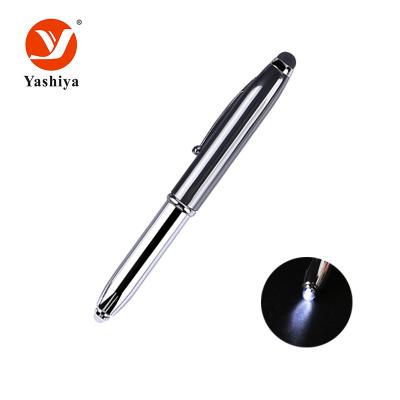 China HOT SALE Promotional Gift LED Light Metal Ballpoint Pen with Custom Logo and Stylus Ballpoint Pen for sale