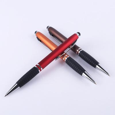 China Promotional Pen Aluminum metal with ballpen screen touch stylus brush finishment promotion for sale