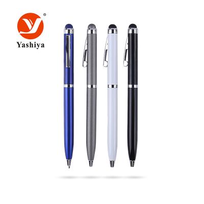 China Promotional Pen Aluminum barrel chrom parts with screen touch rubber stylus for promotional pen for sale