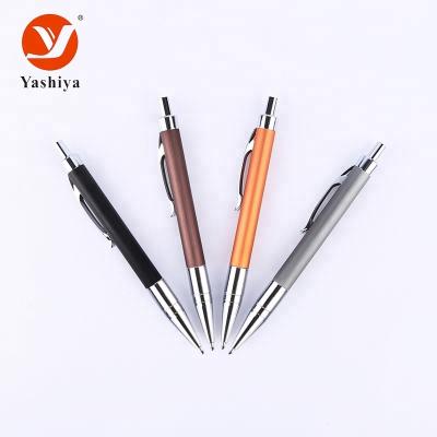 China Promotional Pen Good Sale Click Action Brush Coating Custom Logo Promotional Ballpoint Pen for sale