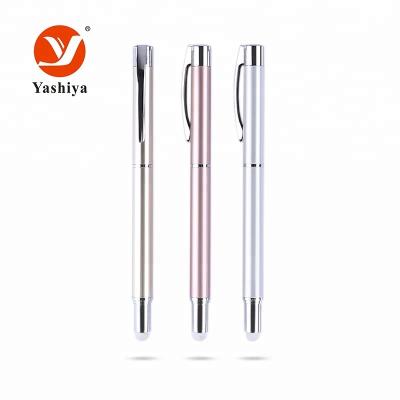 China Pen Slim Metal Gold Pen Promotional Pen For Gift Chrome Aluminum Parts With Touch Stylus for sale