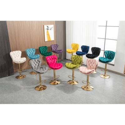 China COOLMORE Bar Stool Stool High Back Leather Bar New Nordic Wooden Velvet Fabric Modern Bestseller Multicolor Optional for sale